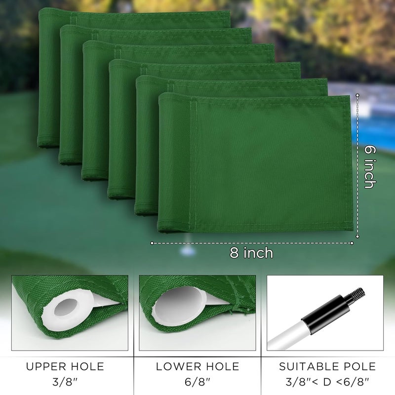 KINGTOP Solid Golf Flag All 8x6 Inch - 420D Nylon, Tube Inserted - Mini Putting Green Flags for Backyard Practice - Image 3